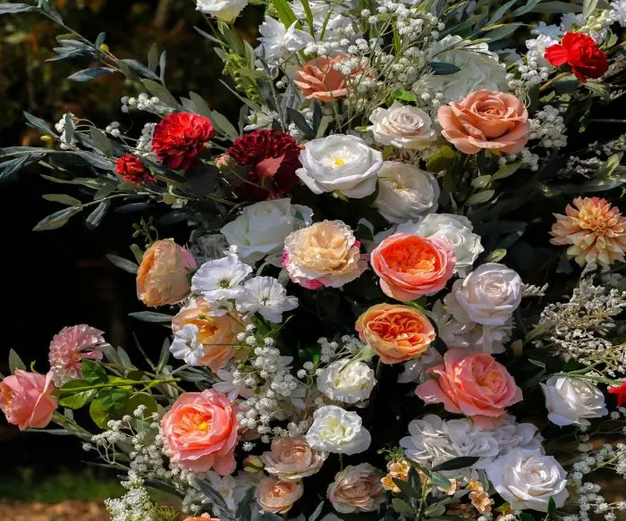 New Wedding Party Background Floral Arch Decoration - Image 2