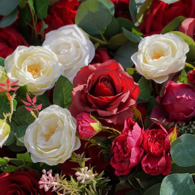 2025 New 5D Fabric Artificial rolling up curtain flower wall - Image 2