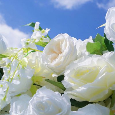 2025 New 5D Fabric Artificial rolling up curtain flower wall - Image 2