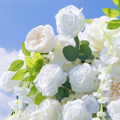 2025 New 5D Fabric Artificial rolling up curtain flower wall - Image 4