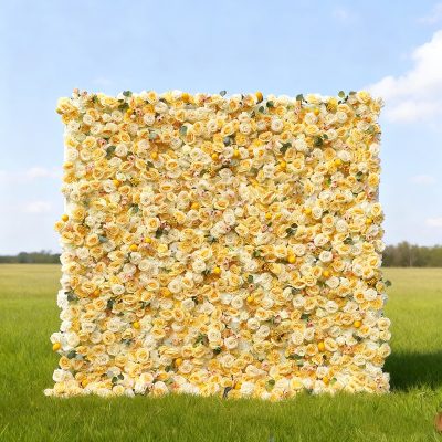 2025 New 7D Fabric Artificial rolling up curtain flower wall