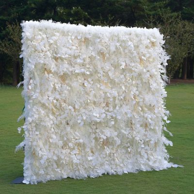 2025 New 5D Grey Pampas Grass Fabric Artificial rolling up curtain flower wall - Image 3