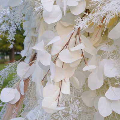 2025 New 5D Grey Pampas Grass Fabric Artificial rolling up curtain flower wall - Image 6