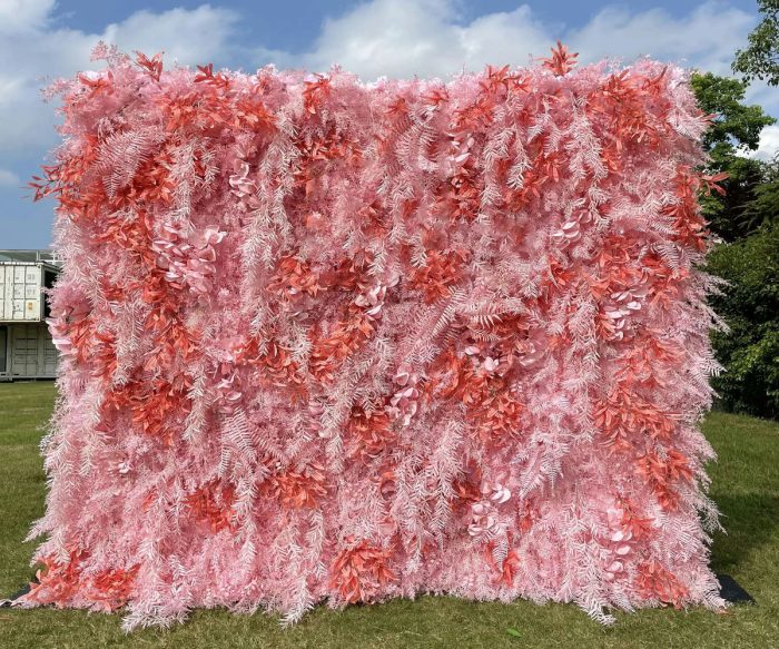 Pink Dream£º5D Fabric Artificial rolling up curtain flower wall - Image 1