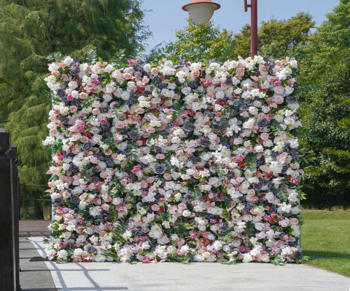 Selena£º5D Fabric Artificial rolling up curtain flower wall - Image 1