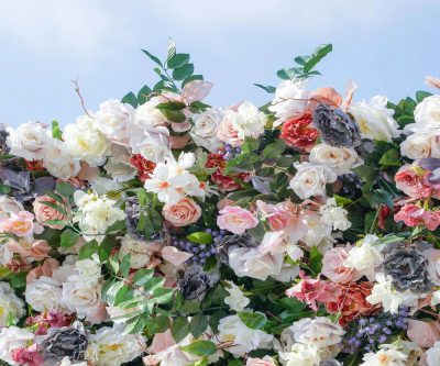 2025 New 5D Fabric Artificial rolling up curtain flower wall - Image 3