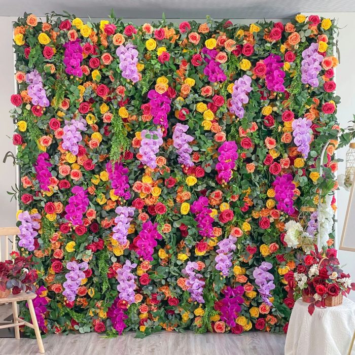 Starry£º5D Fabric Artificial rolling up curtain flower wall - Image 1