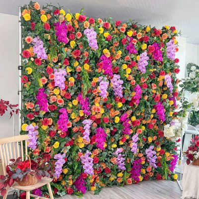 2025 New 5D Fabric Artificial rolling up curtain flower wall - Image 2