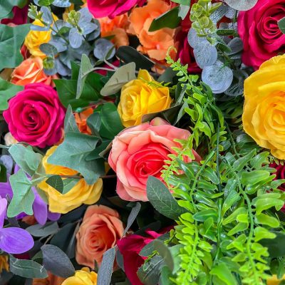 2025 New 5D Fabric Artificial rolling up curtain flower wall - Image 4