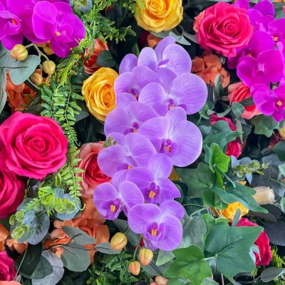 2025 New 5D Fabric Artificial rolling up curtain flower wall - Image 5