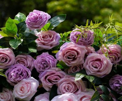 2025 New 5D Fabric Artificial rolling up curtain flower wall - Image 2