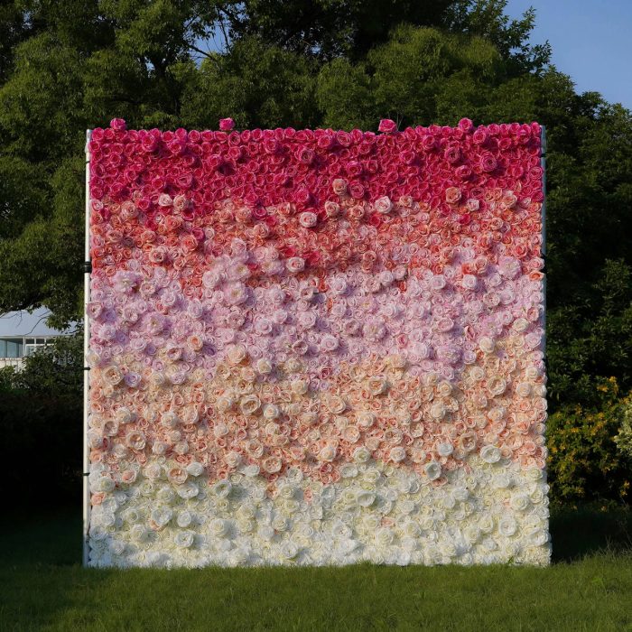 Tina£º5D Fabric Artificial rolling up curtain flower wall - Image 1