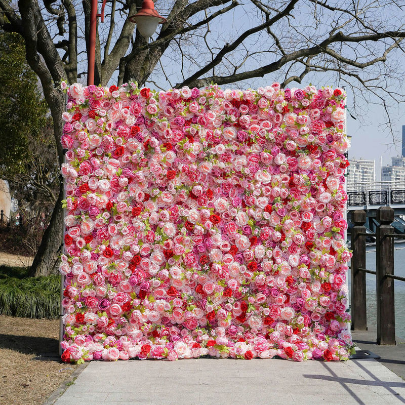 Twins-5D-Fabric-Artificial-rolling-up-curtain-flower-wall-Rose-Morning-28083445 2025 New 5D Fabric Artificial rolling up curtain flower wall - Image 1
