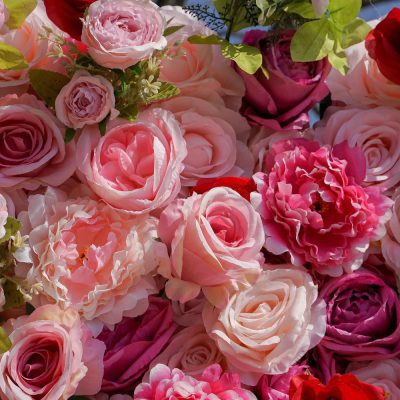 2025 New 5D Fabric Artificial rolling up curtain flower wall - Image 3