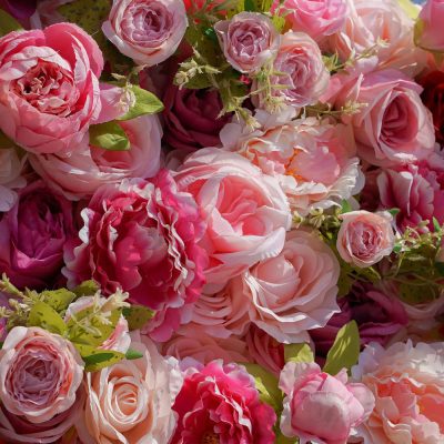 2025 New 5D Fabric Artificial rolling up curtain flower wall - Image 4