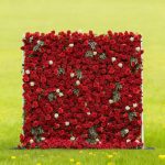 2025 New 5D Fabric Artificial rolling up curtain flower wall