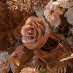 Wendy£º5D Golden Fabric Artificial rolling up curtain flower wall - Image 3