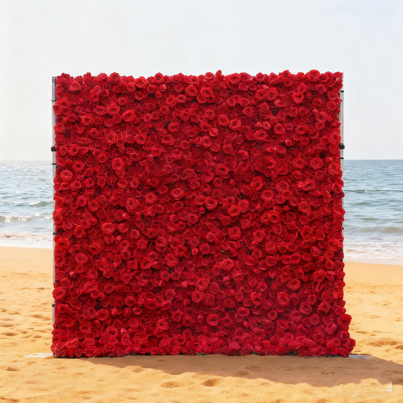 Yolanda-3D-Fabric-Artificial-rolling-up-curtain-flower-wall-Rose-Morning-27217867 2025 New 4D Fabric Artificial rolling up curtain flower wall - Image 1