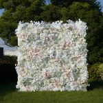 Adalyn£º5D Fabric Artificial rolling up curtain flower wall