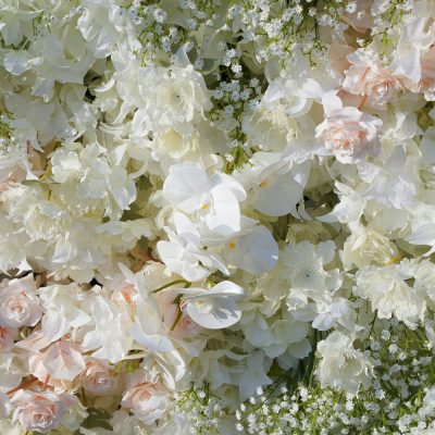 2025 New 5D Fabric Artificial rolling up curtain flower wall - Image 3