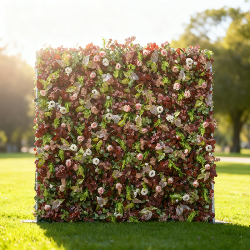 adelaide-1 2025 New 4D Fabric Artificial rolling up curtain flower wall - Image 1