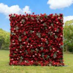 2025 New 3D Fabric Artificial rolling up curtain flower wall