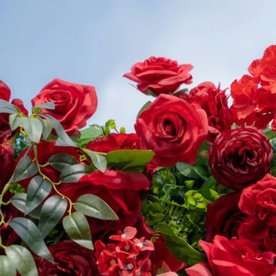 2025 New 3D Fabric Artificial rolling up curtain flower wall - Image 4