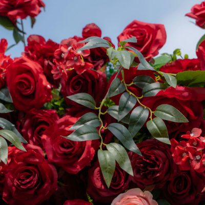 2025 New 3D Fabric Artificial rolling up curtain flower wall - Image 3