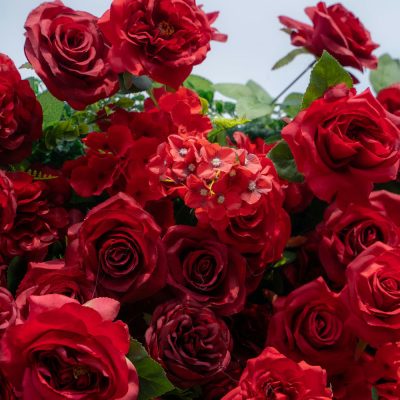 2025 New 3D Fabric Artificial rolling up curtain flower wall - Image 2