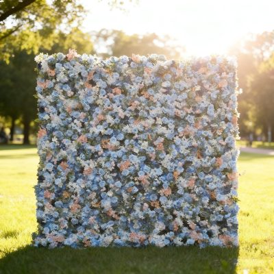 2025 New 7D Fabric Artificial rolling up curtain flower wall