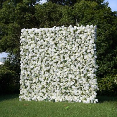 2025 New 5D Fabric Artificial rolling up curtain flower wall - Image 3