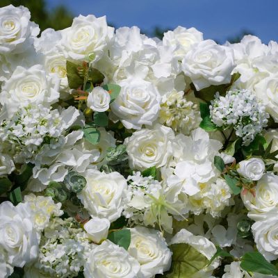 2025 New 5D Fabric Artificial rolling up curtain flower wall - Image 6