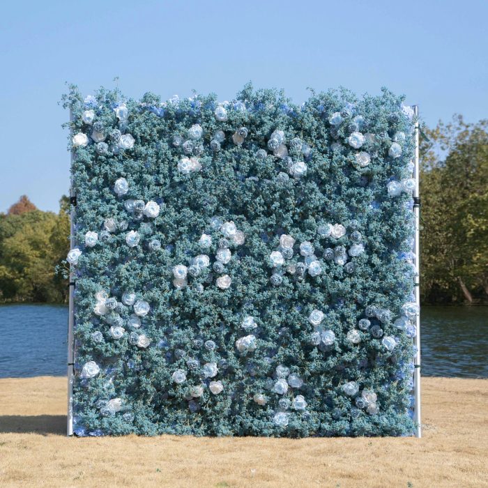 Blue Baby Breath£º3D Fabric Artificial rolling up curtain flower wall - Image 1