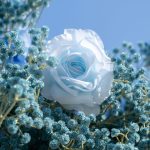 Blue Baby Breath£º3D Fabric Artificial rolling up curtain flower wall - Image 2