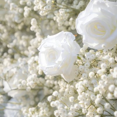 2025 New 3D Fabric Artificial rolling up curtain flower wall - Image 2