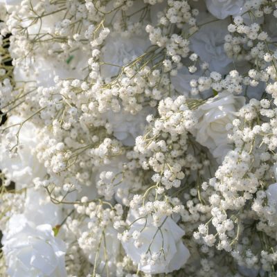 2025 New 3D Fabric Artificial rolling up curtain flower wall - Image 3