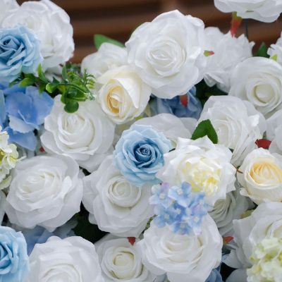 2025 New 5D Fabric Artificial rolling up curtain flower wall - Image 4