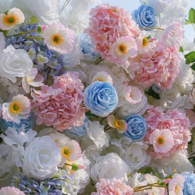 2025 New 5D Fabric Artificial rolling up curtain flower wall - Image 2