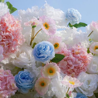 2025 New 5D Fabric Artificial rolling up curtain flower wall - Image 4