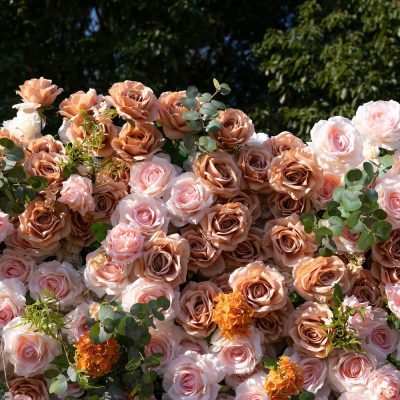 2025 New 4D Fabric Artificial rolling up curtain flower wall - Image 6