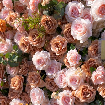 2025 New 4D Fabric Artificial rolling up curtain flower wall - Image 3