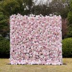 Bliss£º4D Fabric Artificial zip up curtain flower wall 8ft*8ft