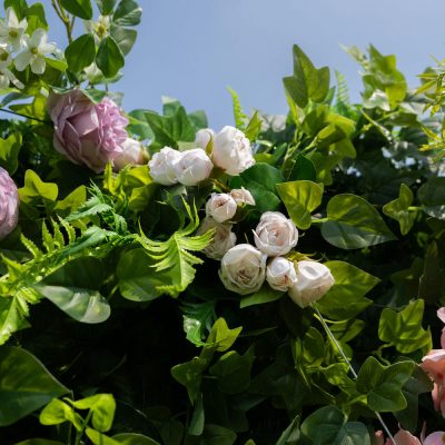 2025 New 5D Fabric Artificial rolling up curtain flower wall - Image 3