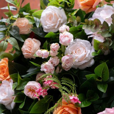 2025 New 5D Fabric Artificial rolling up curtain flower wall - Image 2