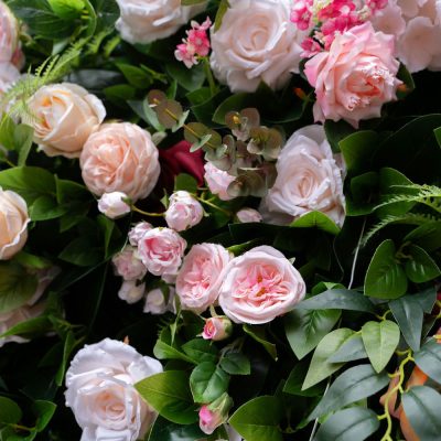 2025 New 5D Fabric Artificial rolling up curtain flower wall - Image 4