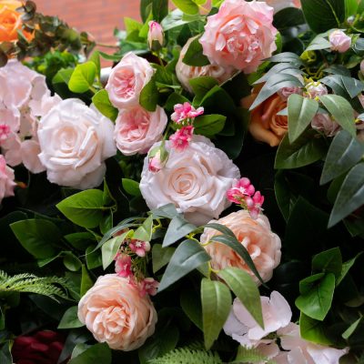 2025 New 5D Fabric Artificial rolling up curtain flower wall - Image 3