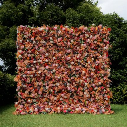 Caramel£º7D Fabric Artificial rolling up curtain flower wall