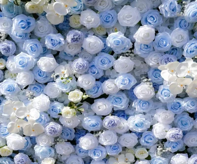 2025 New 5D Fabric Artificial rolling up curtain flower wall - Image 5