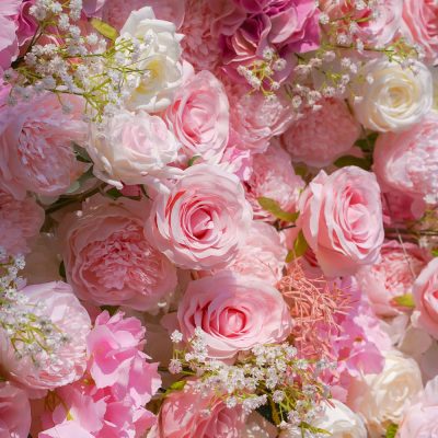 2025 New 7D Fabric Artificial rolling up curtain flower wall - Image 3