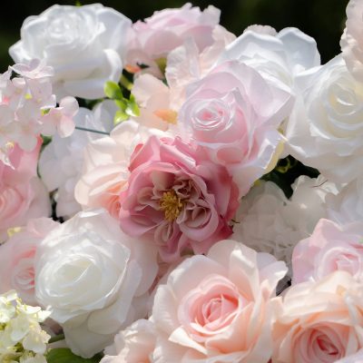 2025 New 4D Fabric Artificial rolling up curtain flower wall - Image 6